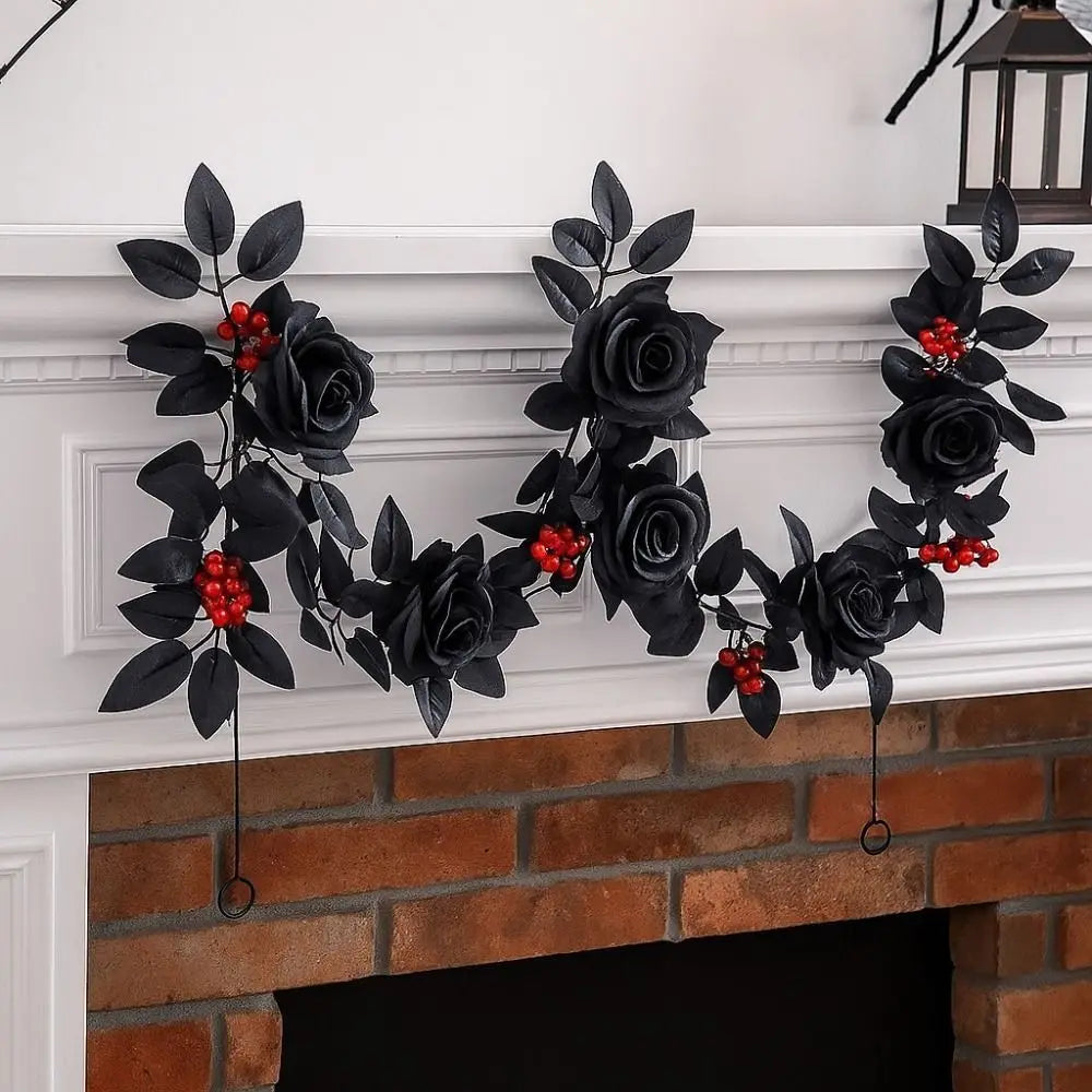 175cm Halloween Rose Leaf Vine Decor