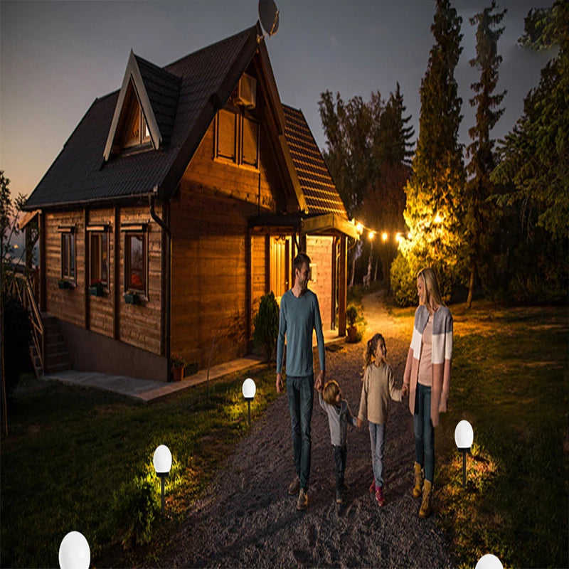 Solar LED Pathway Ball Lights 5M IP65 Waterproof Garden
