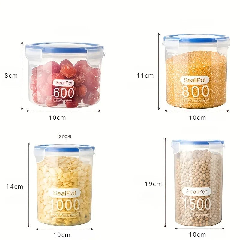 Airtight Grain Storage Container – Durable Plastic Food Organizer