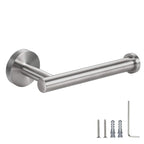 Stainless Steel Wall-Mounted Toilet Paper Holder Round Tissue Roll Dispenser