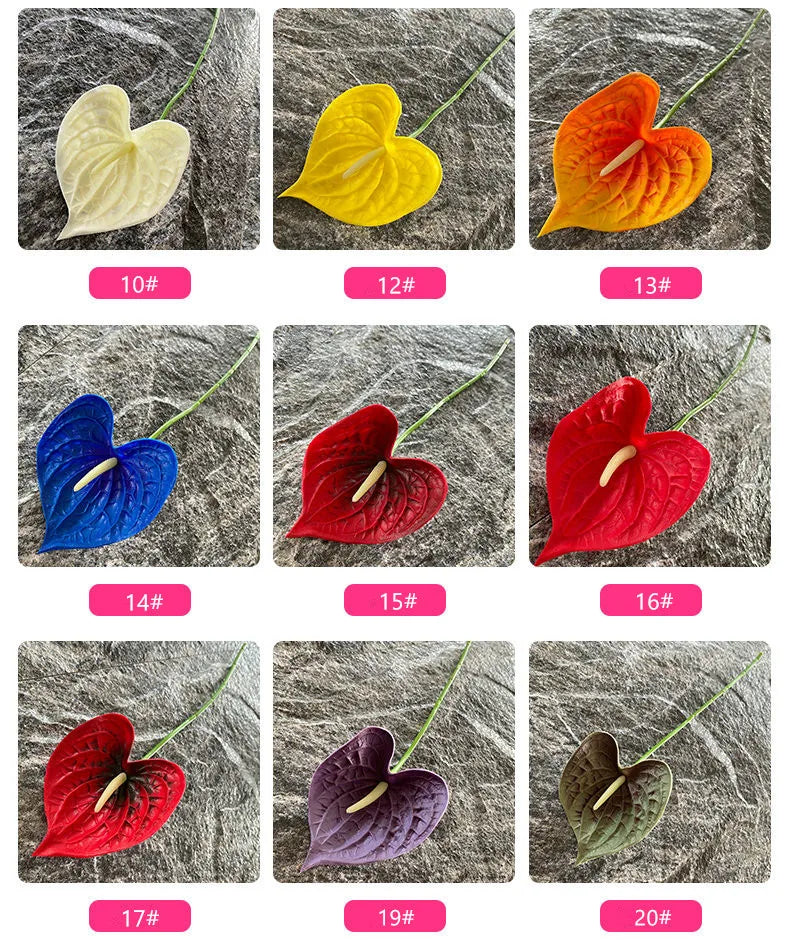 3D Printing Anthurium Artificial Flower – Wedding & Home Decor, 33cm Faux Palm