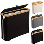 Foldable Toilet Paper Holder with Lid Large Capacity Bathroom