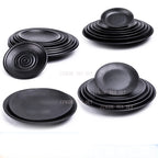 CERAMICS Round Plastic Plate – Solid Color Durable Tableware