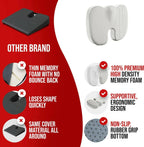 Ergonomic Memory Foam Seat Cushion Patchwork Removable Washable