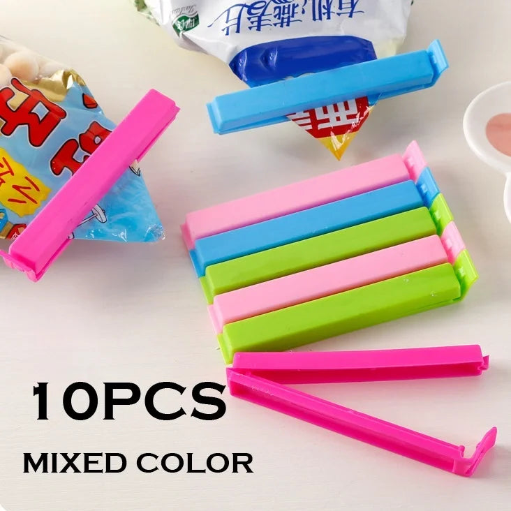 Plastic Bag Clips – Eco-Friendly & Folding Kitchen Clips (10pcs)