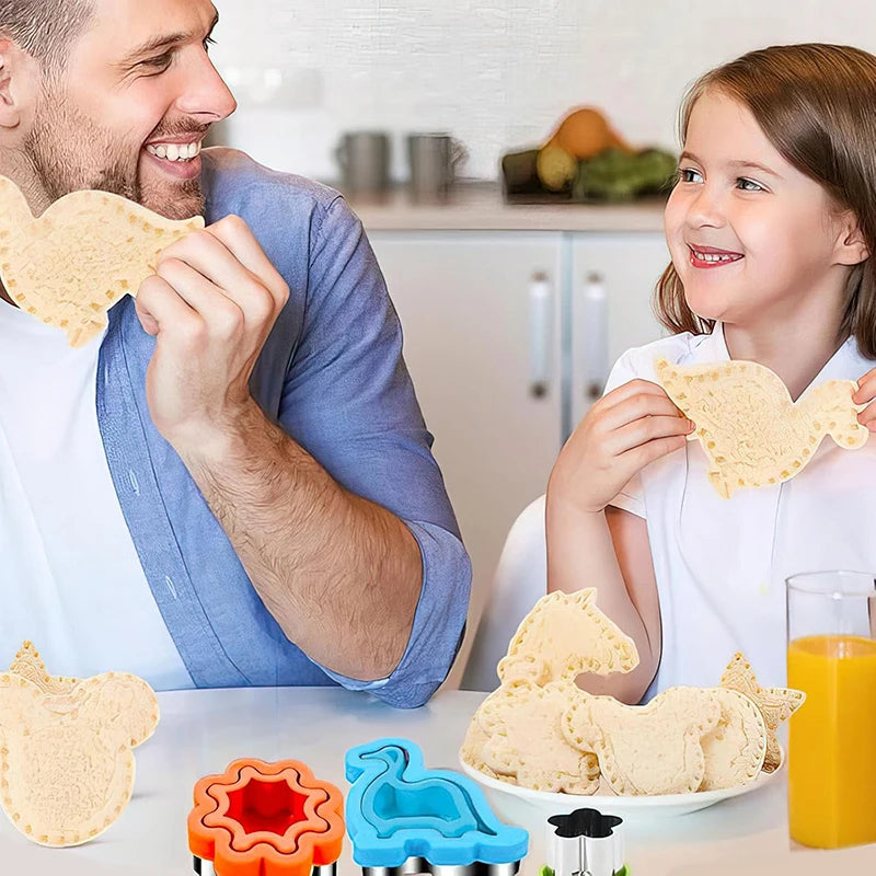 Stainless Steel Sandwich Cutter – Fun Animal Shapes, Food-Grade