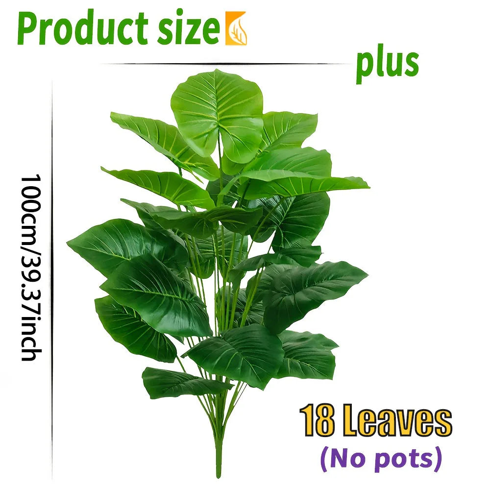 100cm Lifelike Artificial Palm Tree – 18 Leaves (1pc)