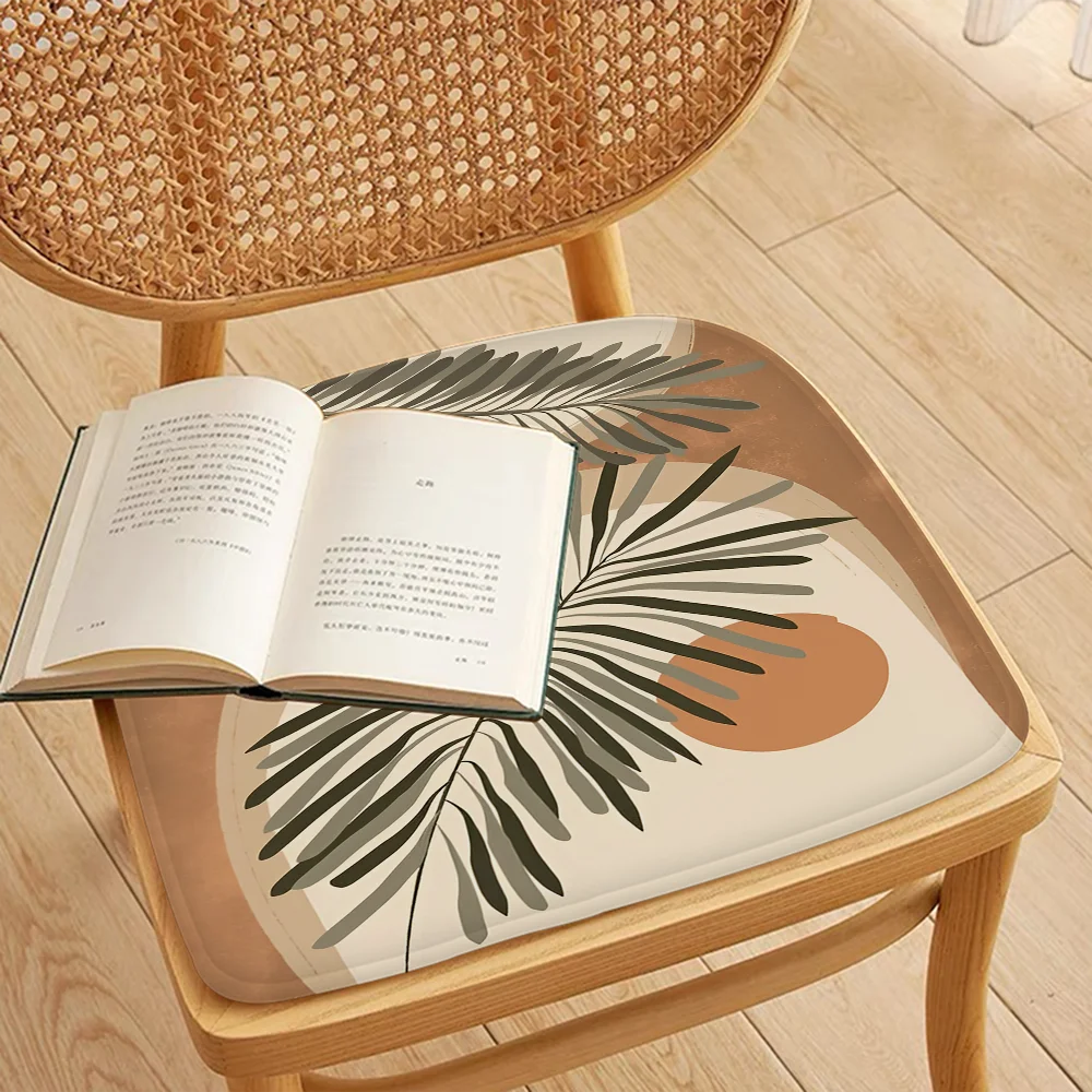 Palm Tree Leaves Printed Seat Cushion – Breathable & Anti-Slip Soft Pad