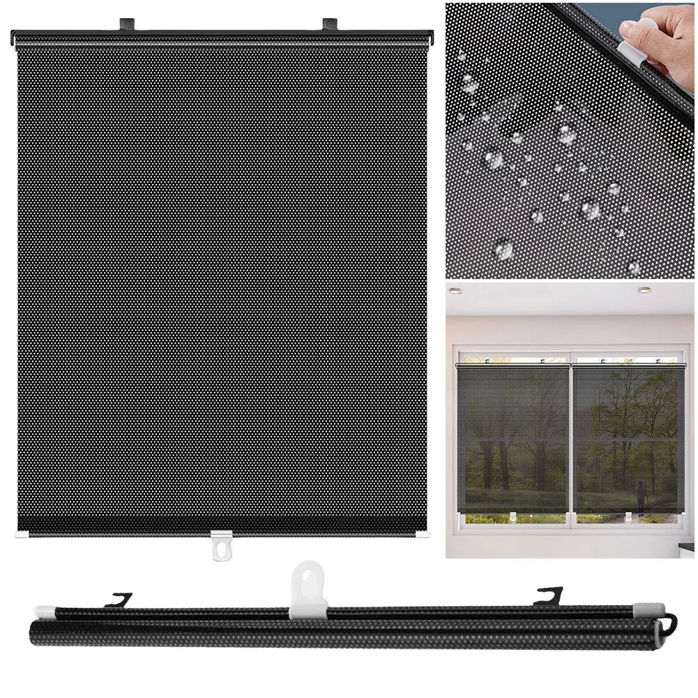 Universal Nail-Free Roller Blinds Blackout Curtains for Home & Office