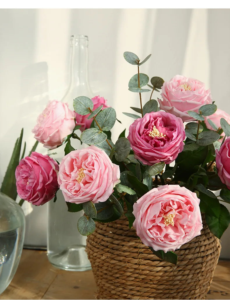 45cm Artificial Silk Rose Flower Indoor Home Decor for Events