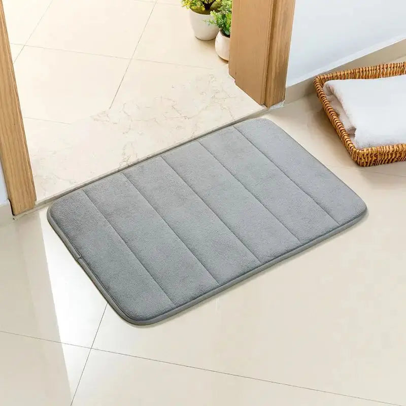 Memory Cotton Bathroom Mat 50x80cm Anti-Slip Absorbent Quick-Dry Soft Toilet Rug