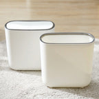 Narrow Press Ring Trash Can with Lid – Bathroom Gap Garbage Bin for Sorting