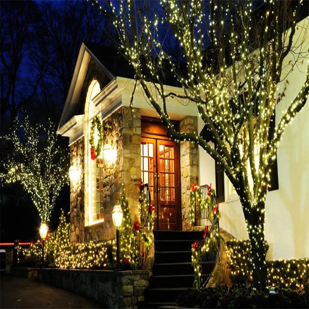 Solar LED String Lights 30M IP65 Waterproof RGB Holiday