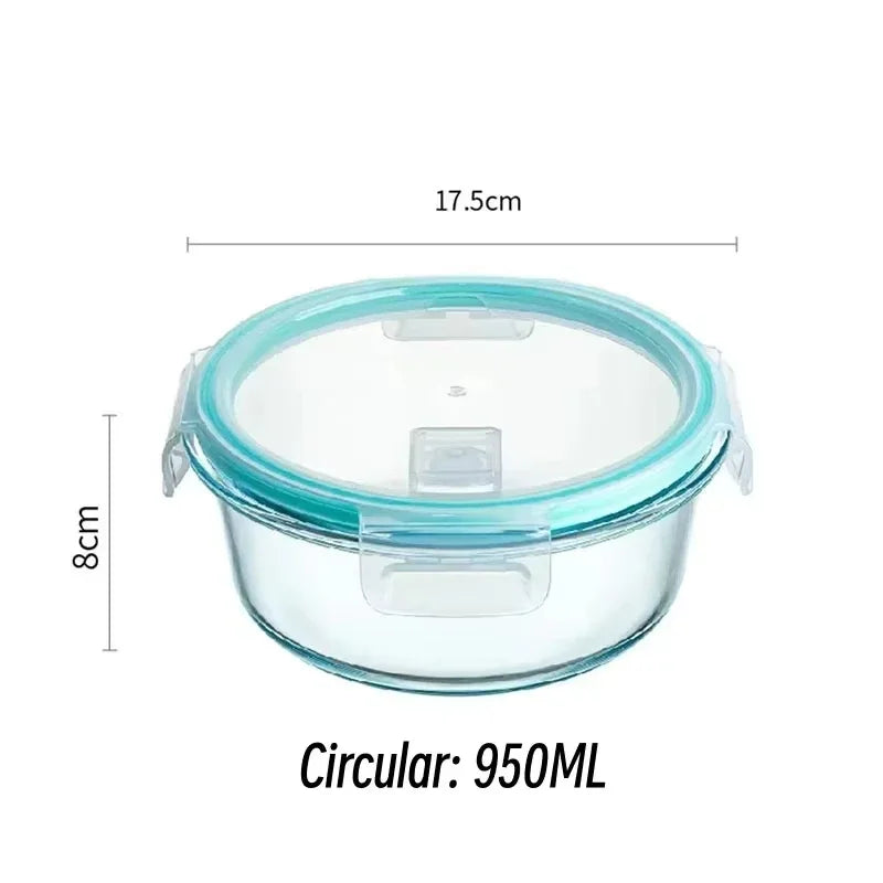 High Borosilicate Glass Lunch Box – Airtight, Reusable, Food-Grade, Eco-Friendly Bento Container