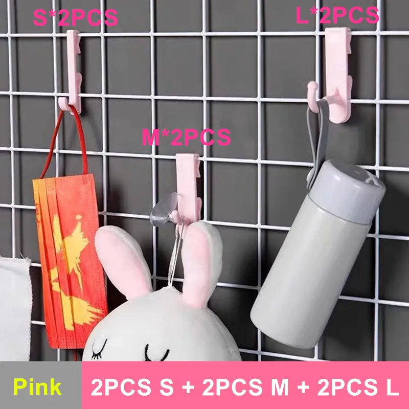 Metal Wall-Mounted Grid Shelf Organizer DIY Photo & Storage Rack