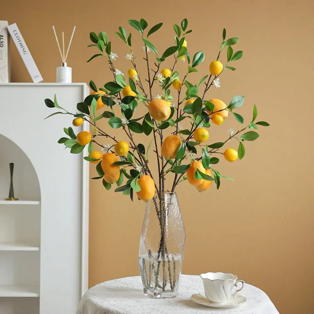 Artificial Lemon Branch European Style Decor