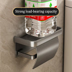 Drill-Free Wall-Mounted Aluminum Toilet Paper Holder Bathroom & Kitchen Tissue Rack