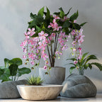 95cm Artificial Hanging Jasmine & Peach Blossom Plant