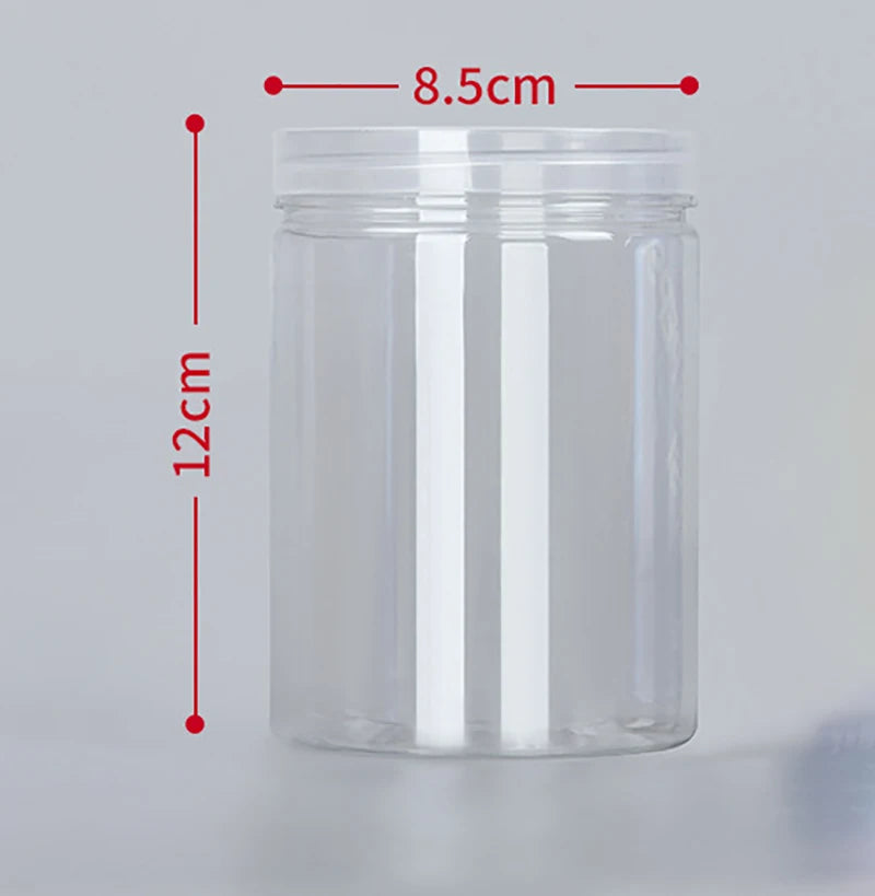 Modern Transparent Food Storage Bottle – Airtight PET/PE Kitchen Storage Jar