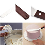 Stainless Steel Cake Icing Spatula with Wooden Handle