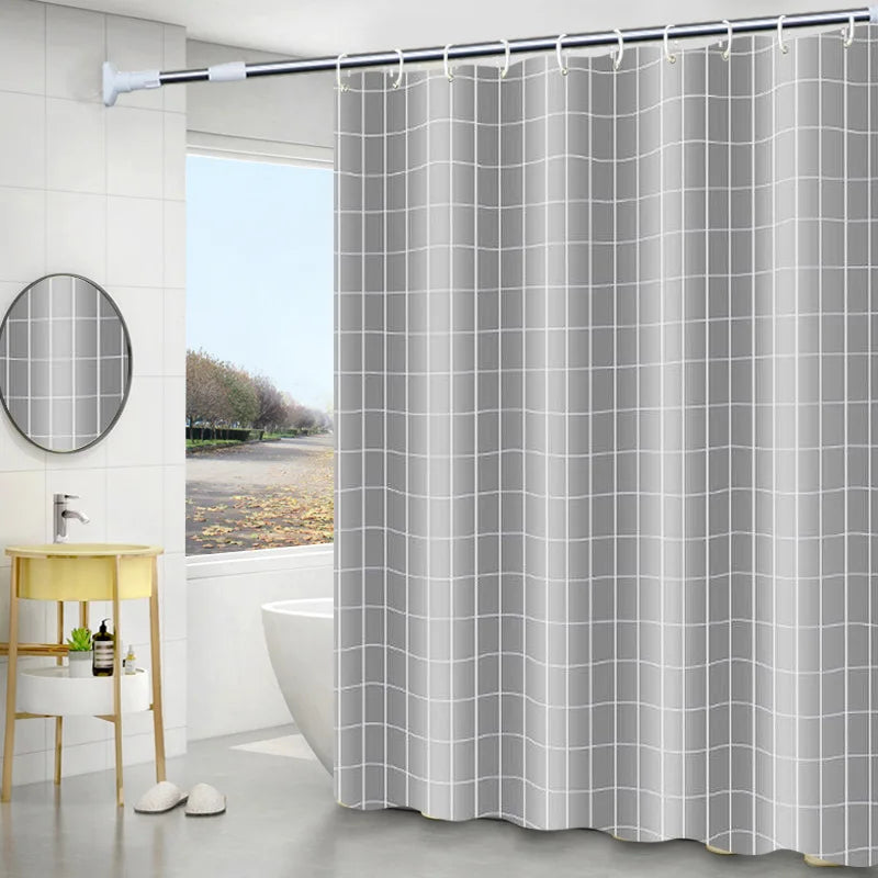 Modern PEVA Waterproof Shower Curtain 100x180cm – Leaf Print