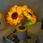 Sunflower LED Night Light – USB Warm Floral Bedside Lamp