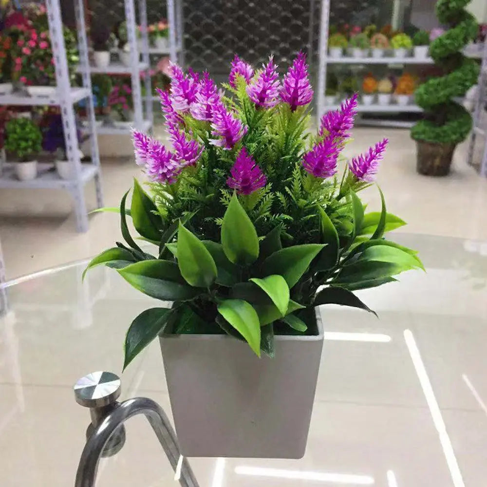 Artificial Potted Bonsai Silk Flower Plant 18cm