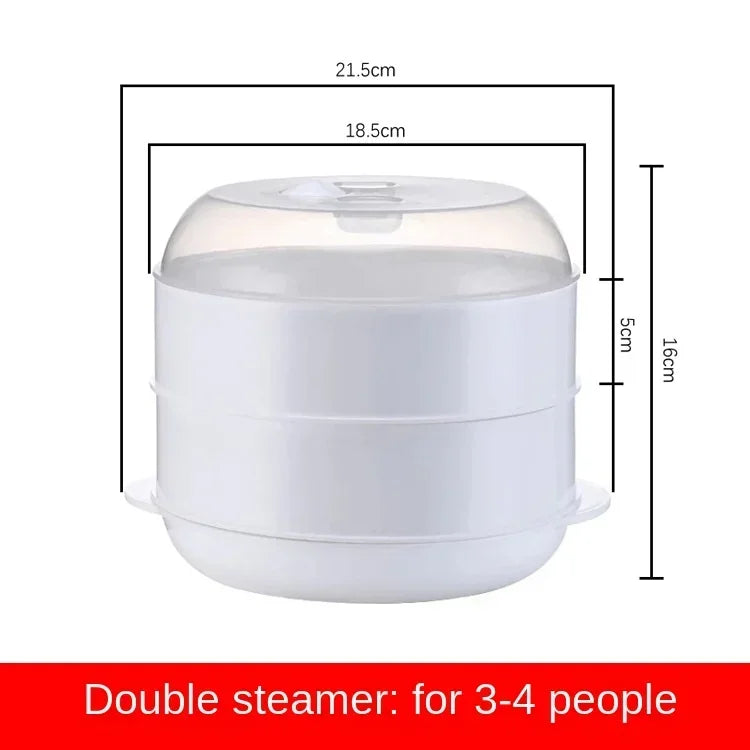 Eco-Friendly Microwave Steamer – Dumpling & Rice Cooking Container