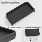 Wall-Mounted Aluminum Toilet Paper Holder with Mobile Phone Shelf Bathroom Storage Rack