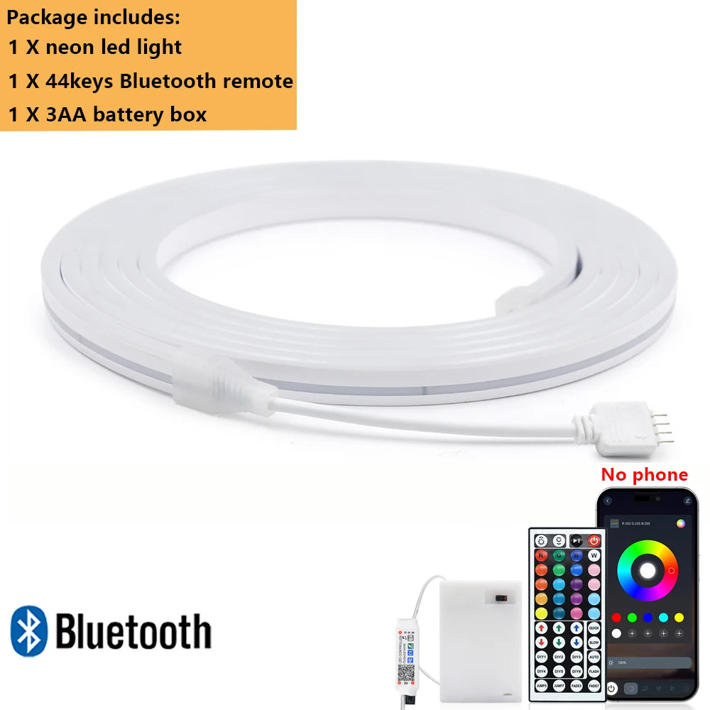 RGB LED Strip Light 108 LEDs/m 5V IP67 Waterproof Flexible Neon Lights