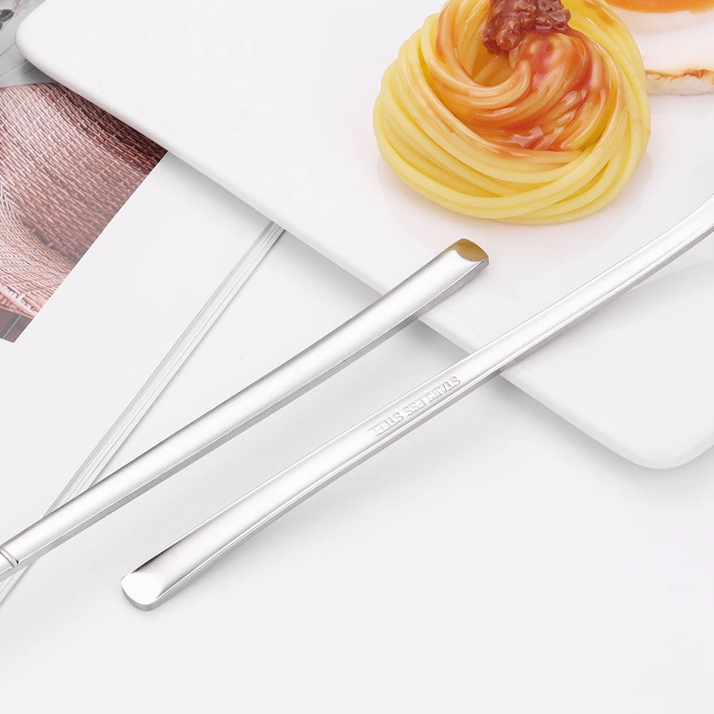 4/6 Piece Stainless Steel Flatware Set – Elegant Silver Dinner Cutlery