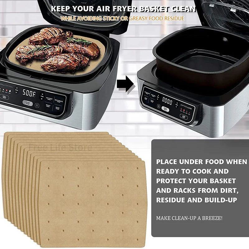 Eco-Friendly Air Fryer & Steamer Paper – Non-Stick Cooking Liner