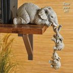 3pcs Cute Elephant Figurines Resin Animal Home Décor Gift Set