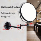 360° Rotating Double-Sided Wall Mirror with 3X Magnification and Flexibility