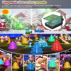 Solar Christmas Tree Lights 5M 7-Color RGB Outdoor IP65 Waterproof LED