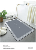 Diatomaceous Mud Bathroom Mat Anti-Slip Absorbent Quick-Dry Floor Rug Door Mat