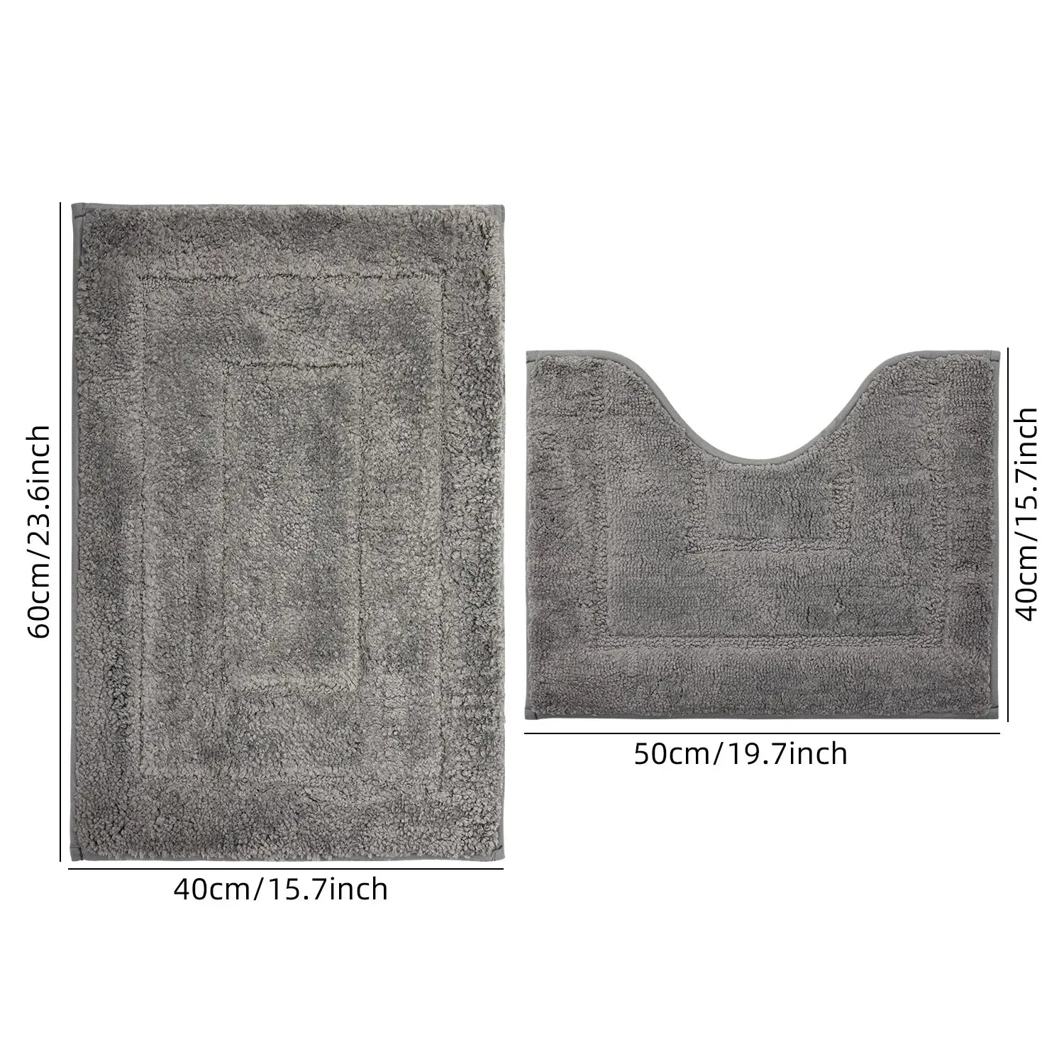 Plush Back-Shaped Bathroom Floor Mat – Anti-Slip Absorbent Foot & Entrance Mat