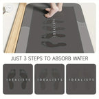 Diatomaceous Earth Bath Mat – Super Absorbent, Non-Slip, Fast Drying Floor Mat for Bathroom