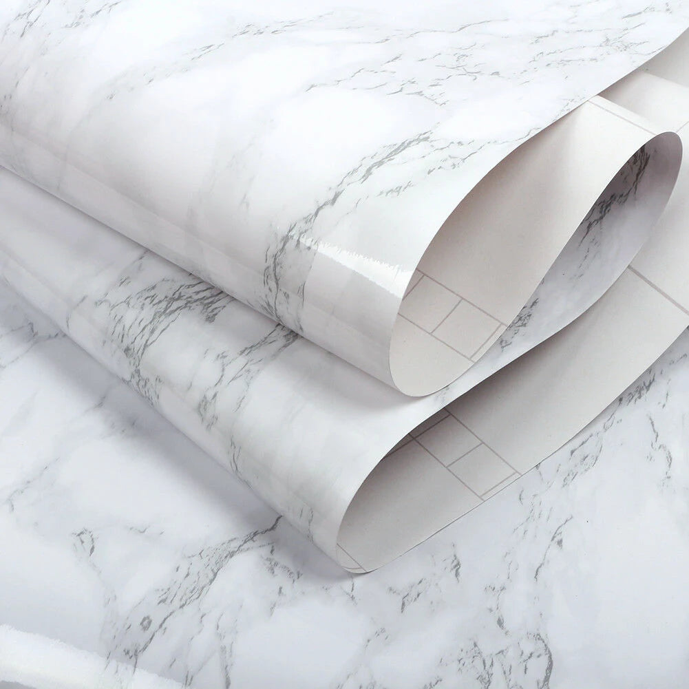 Peel-and-Stick Marble PVC Wallpaper for Kitchen, Counters, and Tables