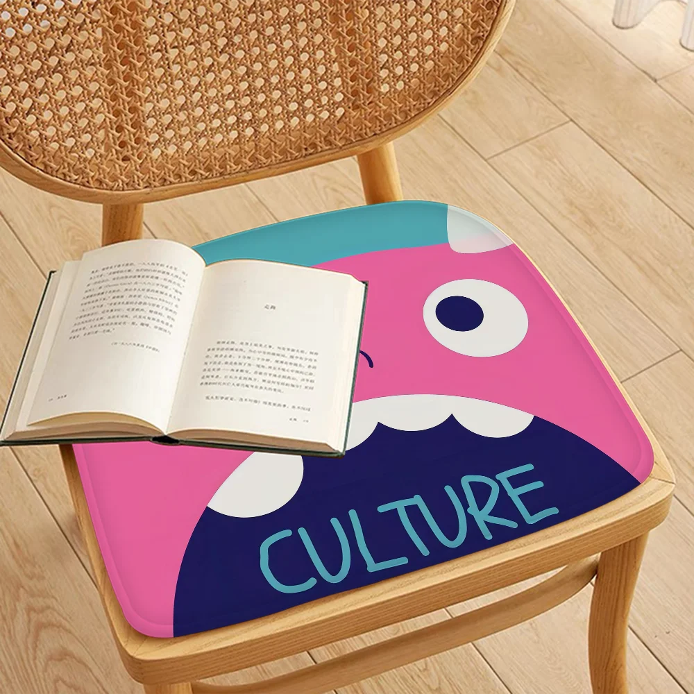 Funny Emoji Cartoon Seat Cushion – Square/Round, Soft & Breathable