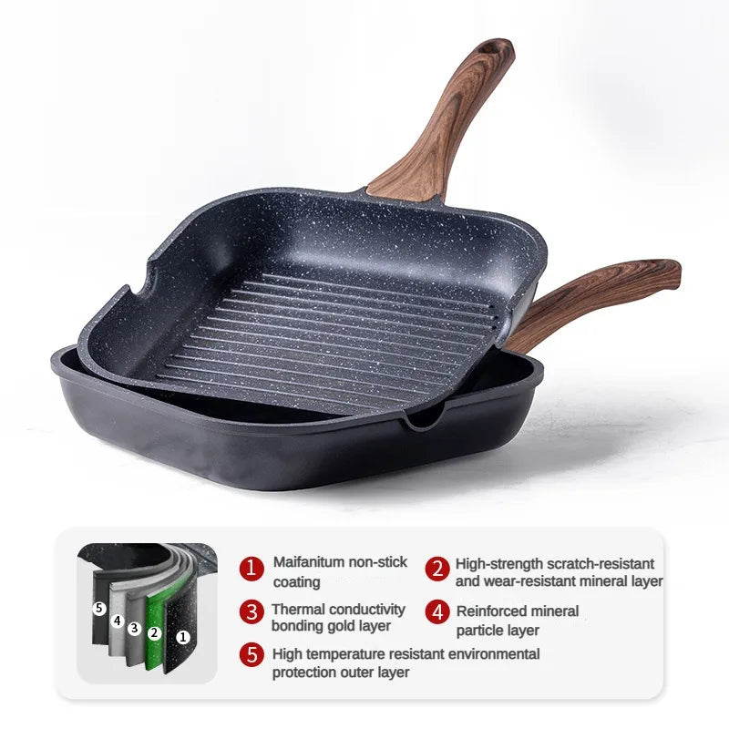 Eco-Friendly Non-Stick Omelet Pan – 24/28cm Multi-Purpose Frying Pan