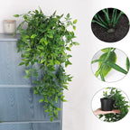 Artificial Ivy Plant with Plastic Leaf Pots – 65cm