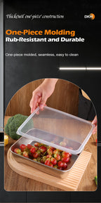 MTM 201 Stainless Steel Storage Trays – Eco-Friendly Korean Style, 4pcs Food Organizer