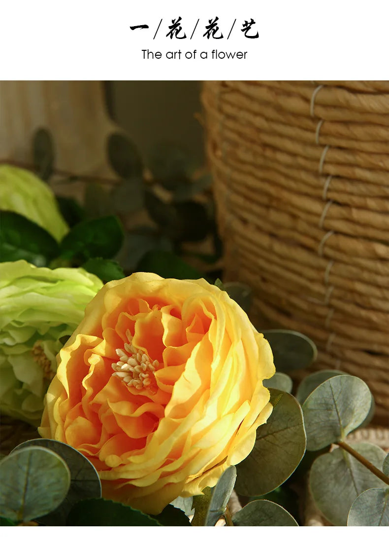 45cm Artificial Silk Rose Flower Indoor Home Decor for Events