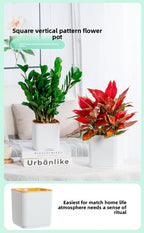 Self-Watering Nordic Style Square Flower Pot