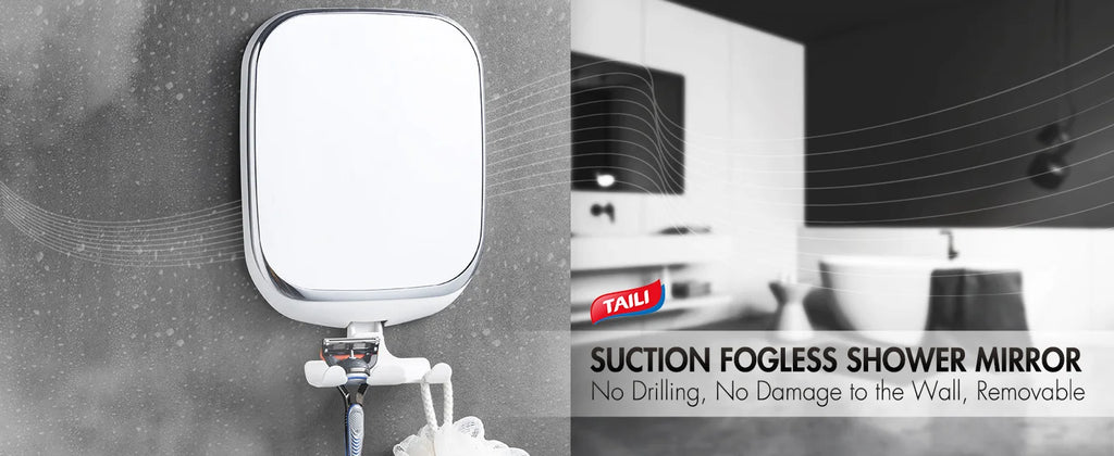 Fogless Shower Makeup Mirror with Suction Cup for Effortless Grooming