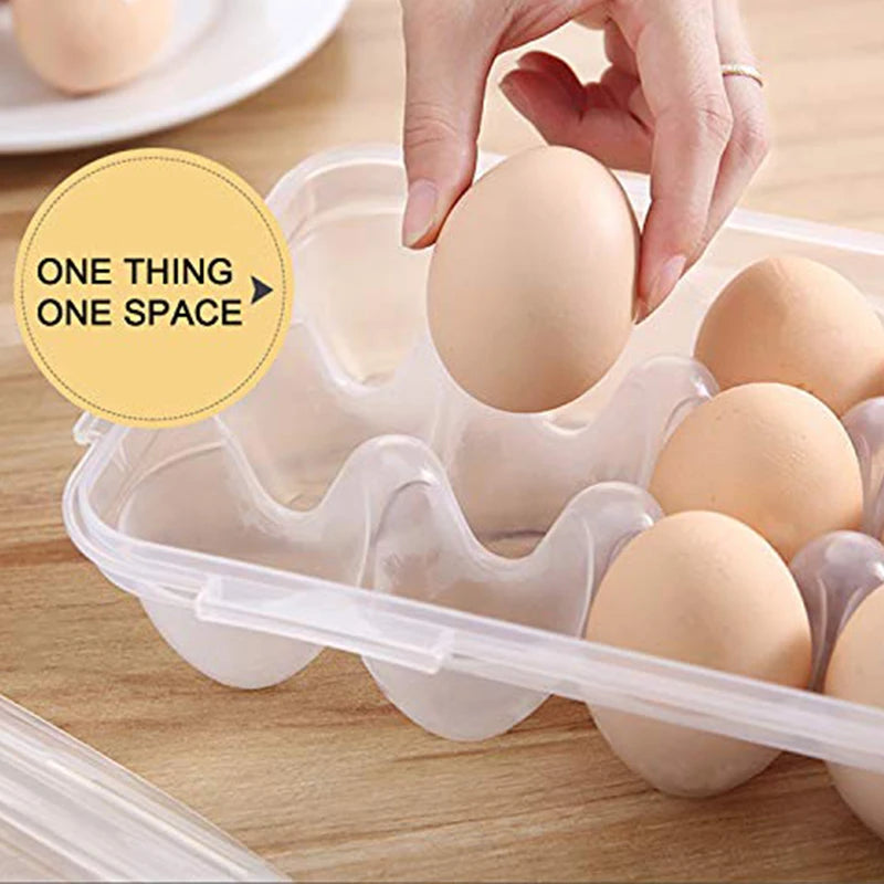 Reusable Plastic Egg Storage Box – Airtight & Stackable