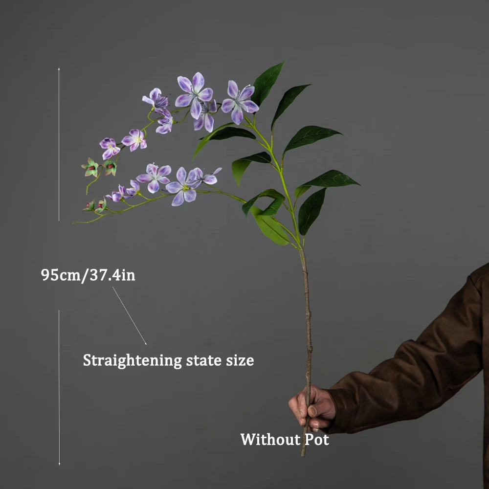95cm Artificial Hanging Jasmine & Peach Blossom Plant