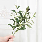 1/3/5Pcs Artificial Olive Leaves Tree Branch with Fruit