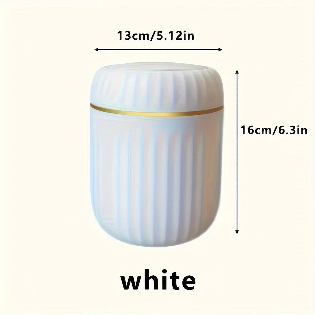 Mini Desktop Trash Can with Lid Durable Plastic Garbage Waste Bin for Office, Bedroom & Home